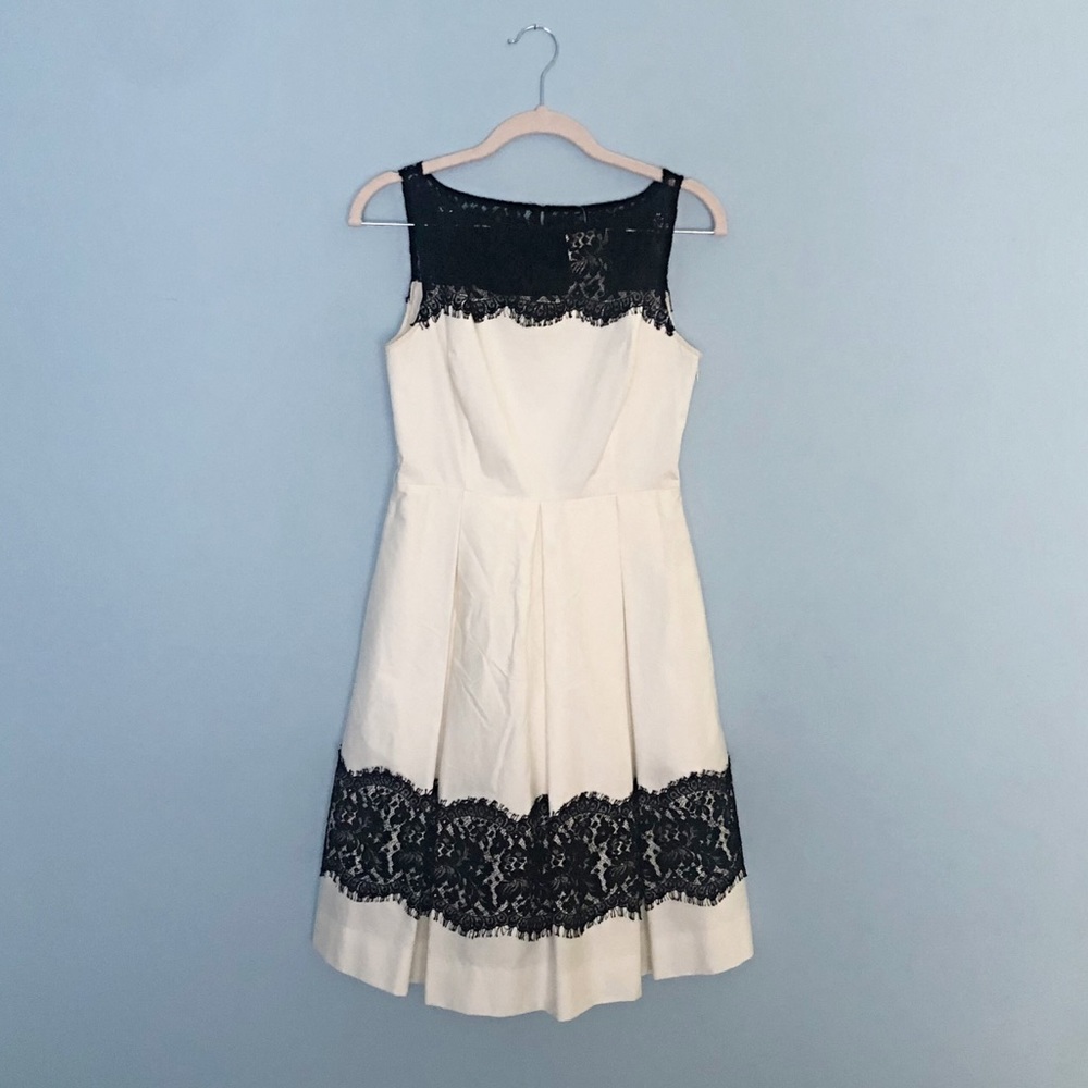 Kate Spade Lace Panel Fit & Flare Dress